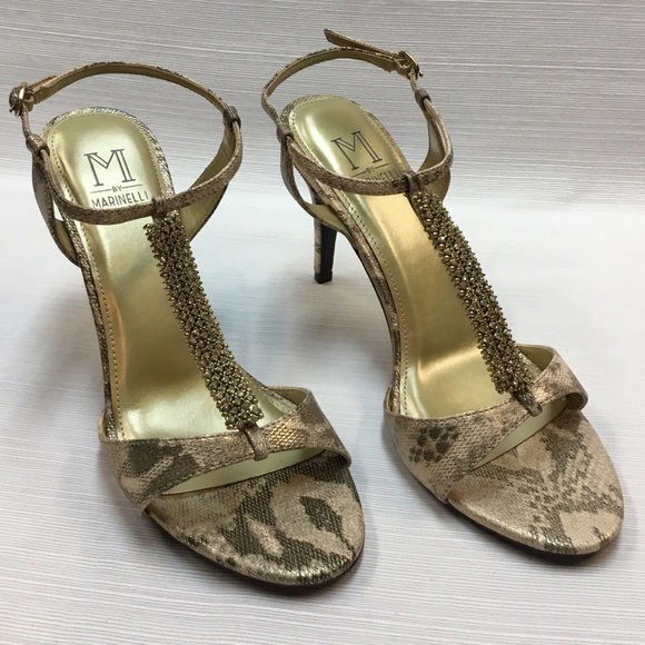 Exciting Heels with Rhinestones.  M by Marinelli - Picture 2 of 6